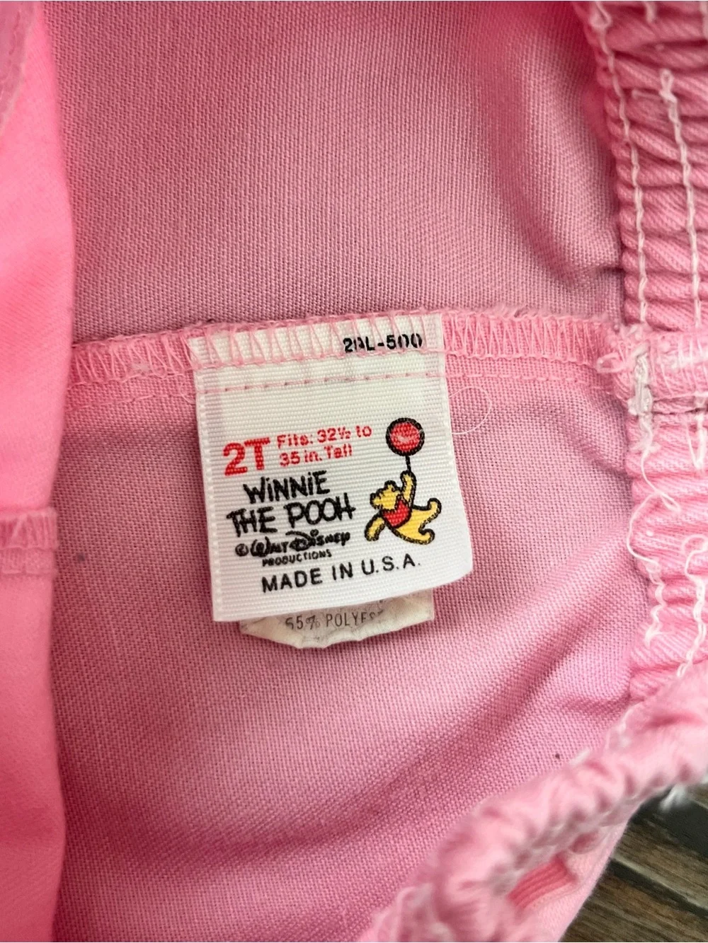 Vintage Winnie the Pooh Toddler Pink Shorts Size 2T